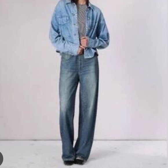 Mila Rosabella Denim - NEW Mila Rosabella Sweatpant Wide Leg Jeans size M